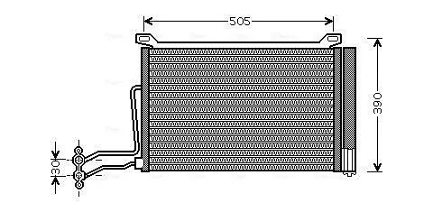 Condensatore radiatore climatizzazione R 134a BW5264D AVA QUALITY COOLING - Immagine 2