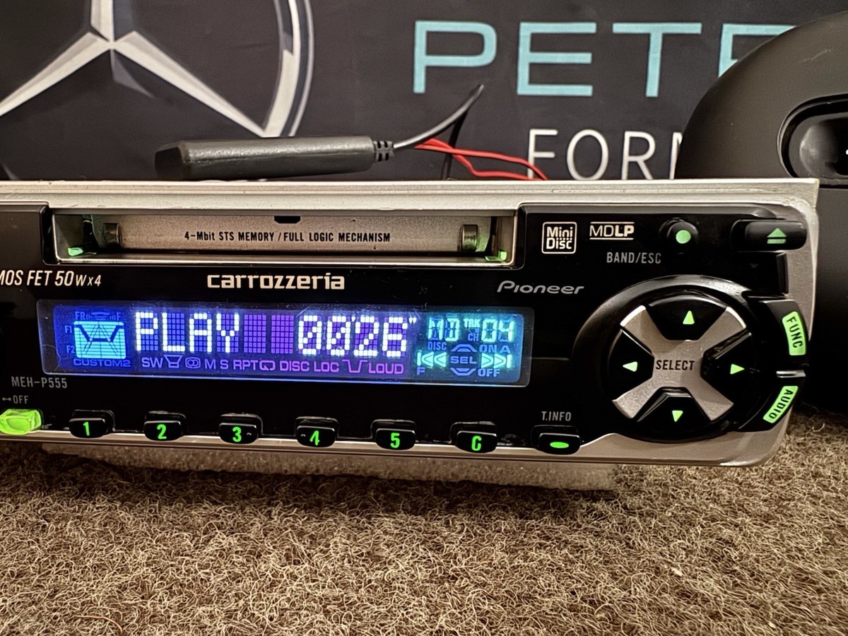 PIONEER CARROZZERIA MEH-P555 Car Radio Minidisc Player Bluetooth