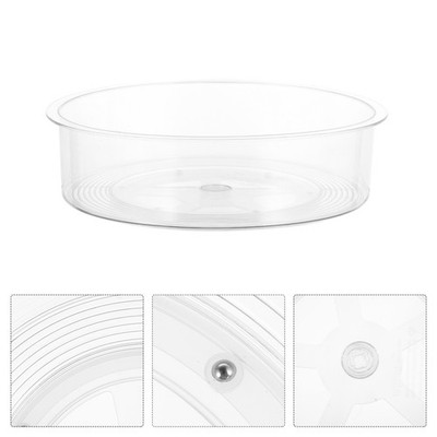 1Pc Rotary Make-Up Lagerung Box Küche Rack Universal Lagerung Fall (Transparent)