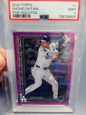 2025 Topps Shohei Ohtani Pink Holo Foil PSA Mint Dodgers MVP