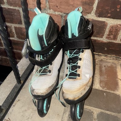 Rollerblade Macroblade 80 W Womens 10 Inline Skates Glacier Grey/Neo Mint NICE