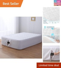Machine Washable Twin Mattress Pad with Waterproof Protection for Air Mattresses