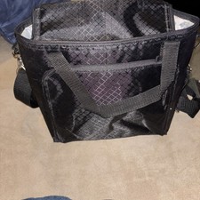 Thirty-One Insulated Thermal Picnic Tote Charcoal Crosshatch-Leak Lock RETIRED