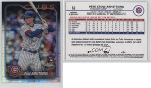 2024 Topps Chrome Prism Refractor Pete Crow-Armstrong #16 Rookie RC