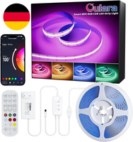 Oulara Wifi Rgb Cob Led Streifen 6M Dimmbar Led Strip Licht Dc24V,Farbe Wechsel