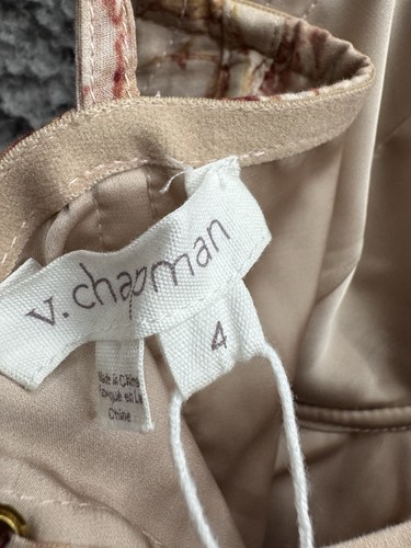 V. Chapman Caterina Corset Ruffle Dress Size 4 Cedar Rose Print NWT - 第 5/11 張圖片