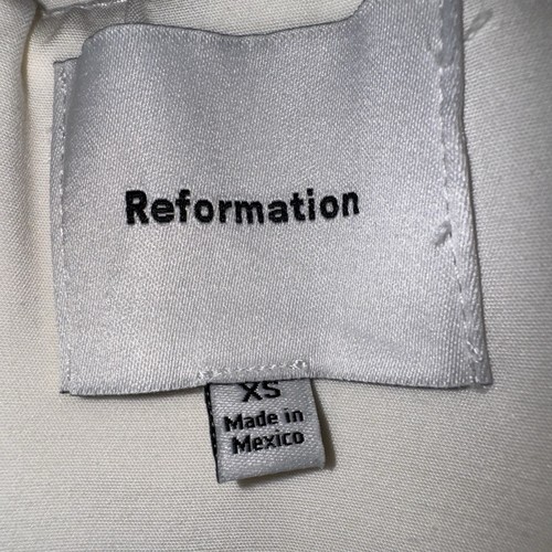 Reformation Finnisches Strick Midi Neckholder Kleid Rückenschlitz Ecru Damen XS Neu mit Etikett - Bild 9 von 11