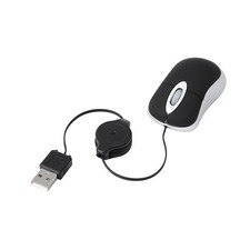 Mini USB Mouse with Retractable Cord Portable Wired Mouse for Laptop and Desk...