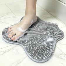 Shower Foot Scrubber Mat with Strong Suction Cups 3D Silicone Foot Washer for
