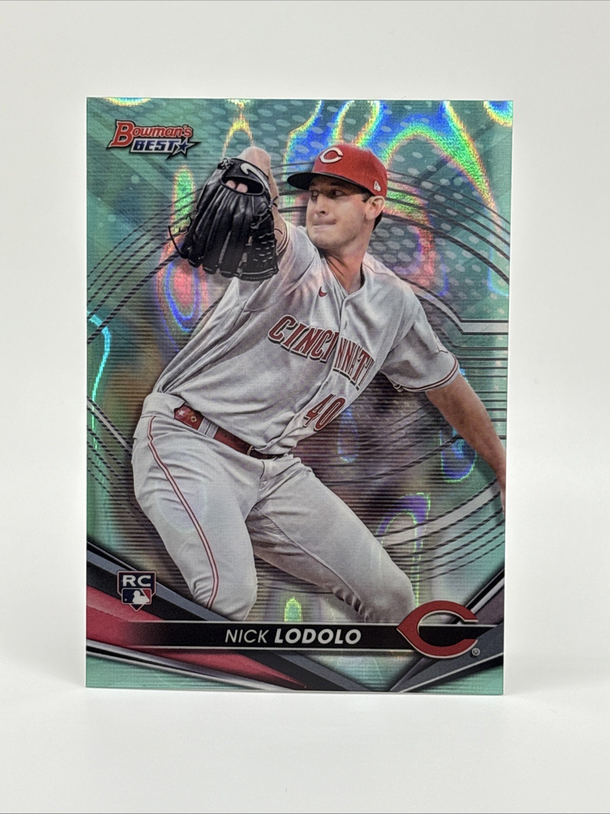 2022 Bowman's Best - Nick Lodolo #56 Aqua Lava Refractor /199 (RC)