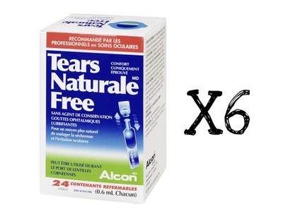6x Alcon Tears Naturale Free Eye Drop, 0.6ml FRESH STOCK LONG EXPIRY From CANADA