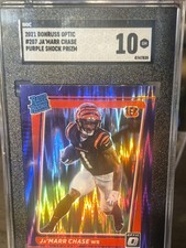 Panini 2021 Donruss Optic Ja'Marr Chase Bengals #207 Rated Rookie Purple Shock