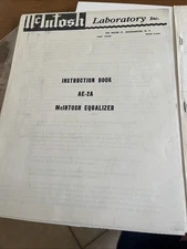 McIntosh AE-2A Instruction Book & AE-2 Instruction Manual