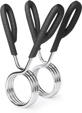 Olympic 2-Inch  Standard 1-Inch Barbell Spring Clip Collar Pair   Secure Weight