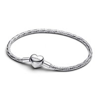 Pandora Armband 594236C00 19Cm Facettiertes Schlangen-Gliederarmband Herz 925/-
