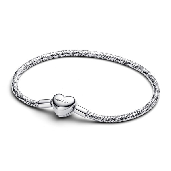 Pandora Armband 594236C00 18Cm Facettiertes Schlangen-Gliederarmband Herz 925/--image