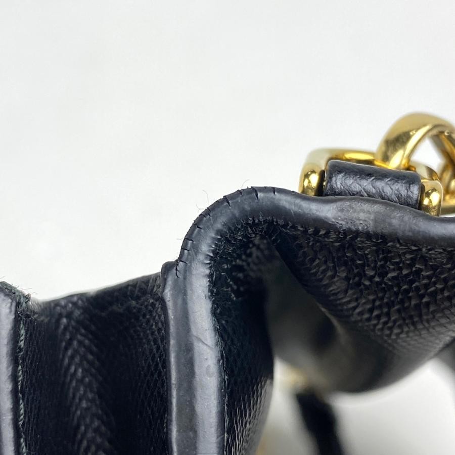 PRADA Chain Wallet Long Wallet Shoulder Bag Saffiano Leather Black #BS1209 thumbnail 6