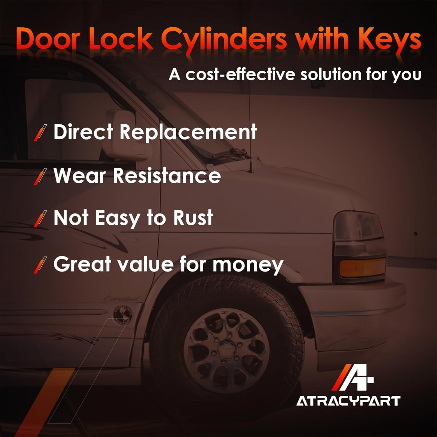 High-Quality Door Lock Cylinders Set Compatible with Chevy Express 2001-2007 thumbnail 6