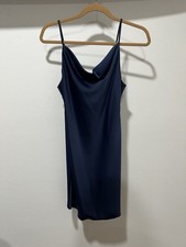 UO Women Satin Dress (S) in Navy blue