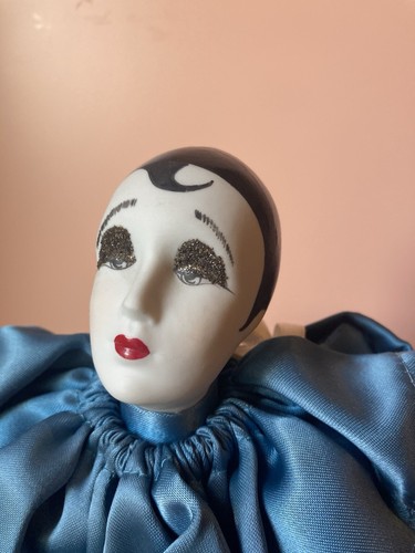 Vecchia Bambola Porcellana Claude Stile Pierrot Pagliaccio - Foto 9 di 12