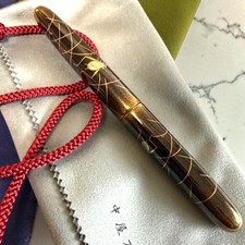 Nakaya Ciger Long Taka Mki-e Raden Fountain Pen Bell Cricket Momiji Converter M