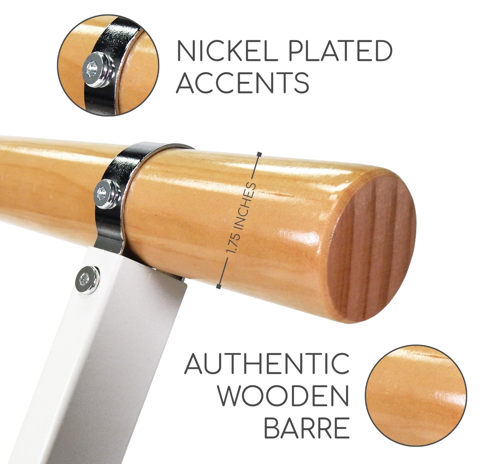 Portable Folding Exercise Bar for Barre, Balance and Ballet Home Workouts, St...