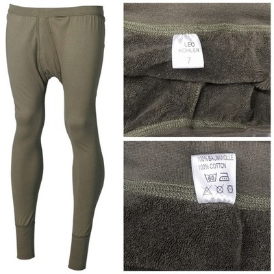 Leo Köhler Bundeswehr underpants long olive winter version plush BW underwear