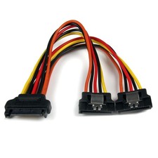 StarTech 6in Latching SATA Power Y Splitter Cable Adapter - M/F ATA Power Cable