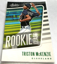 2021 Absolute Baseball Triston McKenzie Guardians Rookie Class Green Foil #RC-19