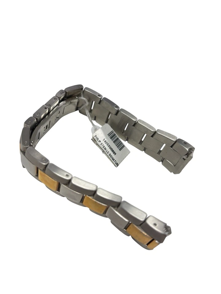 Auténtico brazalete Philip Stein de acero inoxidable y tono dorado Foto 2 de 3