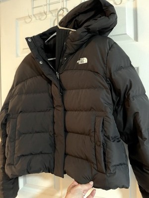 The North Face Baltic Down Puffer Jacket Hooded Quilted Full Zip Black Women's L
