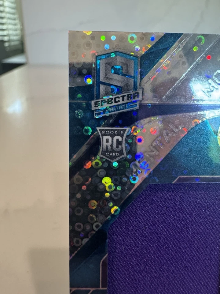 2023 Panini Spectra - Monumental Memorabilia Jordan Addison Neon Blue Prizm /50 - Image 4 of 4