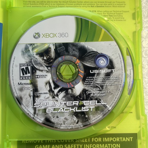 Tom Clancy's Splinter Cell: Blacklist & Conviction Microsoft Xbox 360 Game Lot - Picture 7 of 10