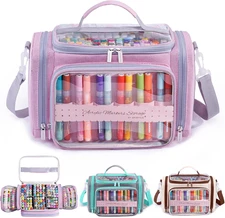 Marker Storage Organizer Case for 180–300 Markers – Large Marker Holder with Div