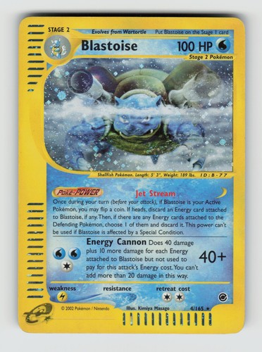 Expedition Base Set 4/165 Blastoise Holo R MP * SWIRL *