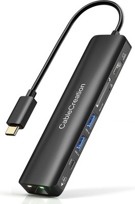 CableCreation 7 in 1 USB C Hub HDMI Ethernet SD USB 3.0 for MacBook Dell HP