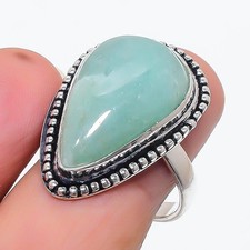 Green Apatite Gemstone 925 Sterling Silver Jewelry Ring Size 9 v176