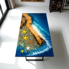 Resin Rock Epoxy Table /Ocean Wave Dining Table  / Buy Coffee Table Top for Home