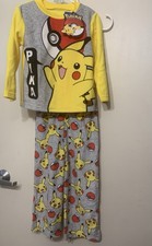 Pok mon Pajama Set Fleece 3-4 Boys Or Girls Top And Bottoms Elastic Waistband