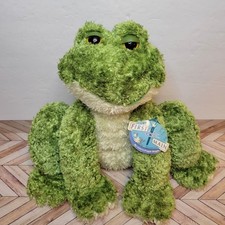 First  Main Froggle Woggle the Frog 11  Sitting Green Frog Plush Rattles NEW