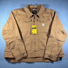 Carhartt Rugged Flex Duck Jacket Relaxed Fit Brown Men s 2XL OJ5748-M New W/Tags