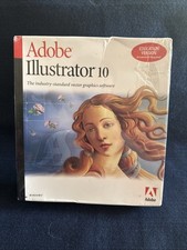 Adobe Illustrator 10 Windows English CD-ROM Original Box Serial Number