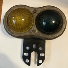 1920s Vintage Slow And Go Accessory Tail Light Assy Nice Yellowgreen