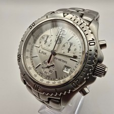 TAG HEUER LINK MENS WATCH CT1116 CHRONOGRAPH ST.STEEL SWISS QUARTZ WITH DATE.