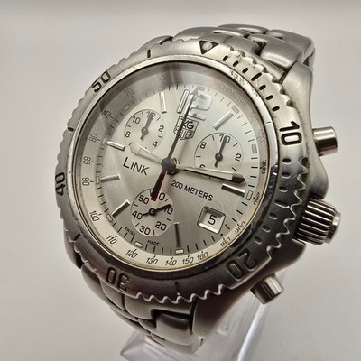 TAG HEUER LINK HERREN UHR CT1116 CHRONOGRAPH ST.STAHL SWISS QUARZ MIT DATUM.