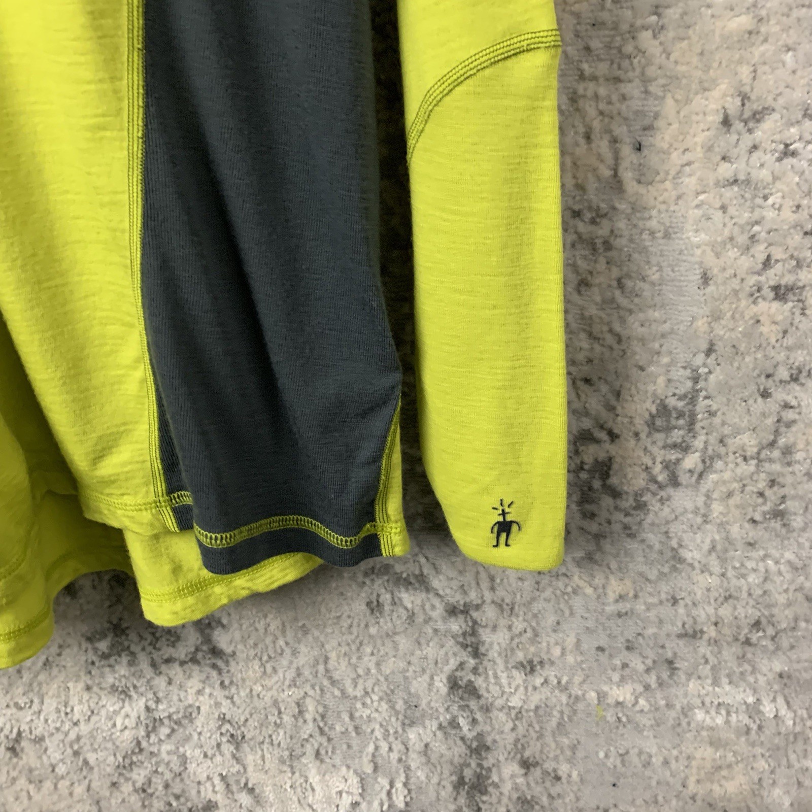Smartwool Quarter Zip Base Layer Medium Green Out… - image 2