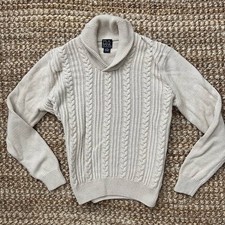Jos. A. Bank Mens Tan Beige Shawl-Collar Sweater Medium Jos A Bank