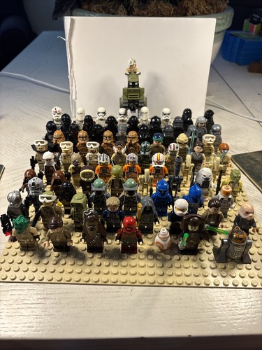 75 Piece Star Wars Mini Figure Lot!! Old Vintage Pieces And Rare Figs!!