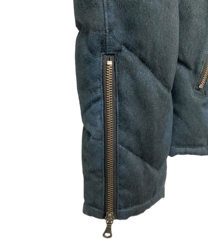 TORNADO MART Suede down jacket with fur Size: L Navy 631-9215002 Men - Picture 4 of 5