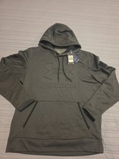 NWT Under Armour Freedom Emboss Hoodie Mens Large Gray Pullover USA Flag